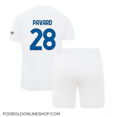 Inter Milan Benjamin Pavard #28 Udebane Trøje Børn 2023-24 Kortærmet (+ Korte bukser)